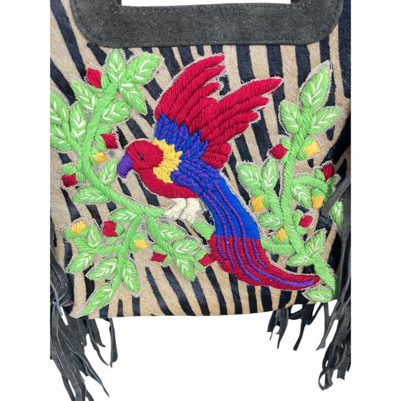 Raj L.A. Crossbody Suede Parrot Purse Bag - Picture 3 of 7